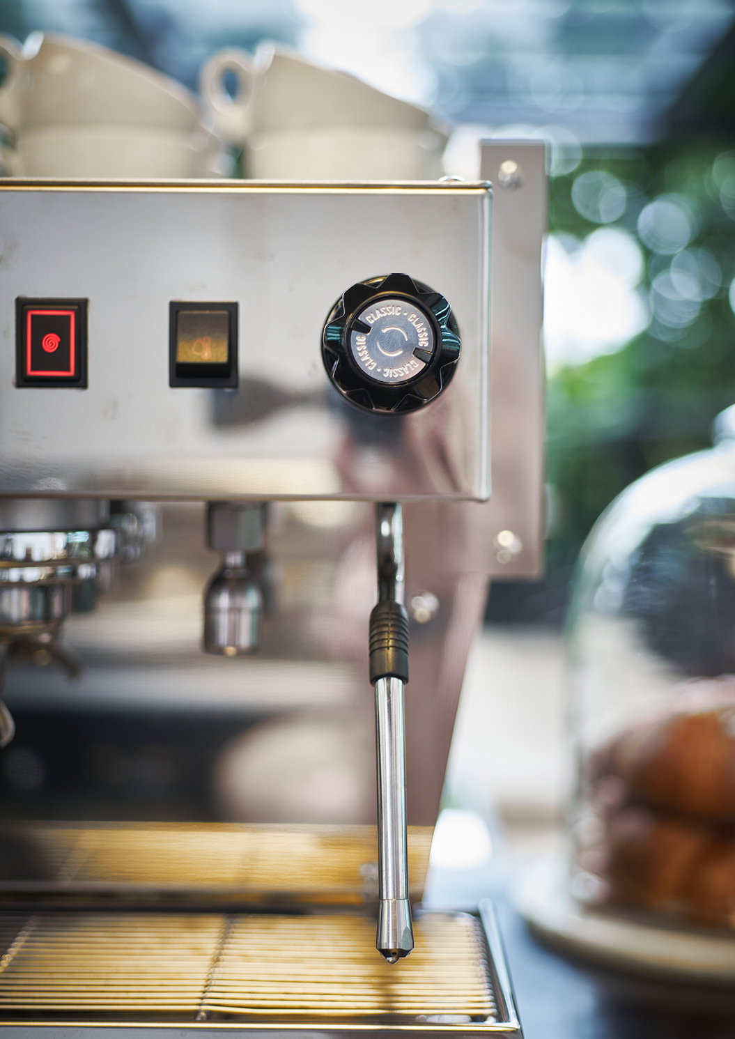 Close up of La Marzocco Lina espresso machine