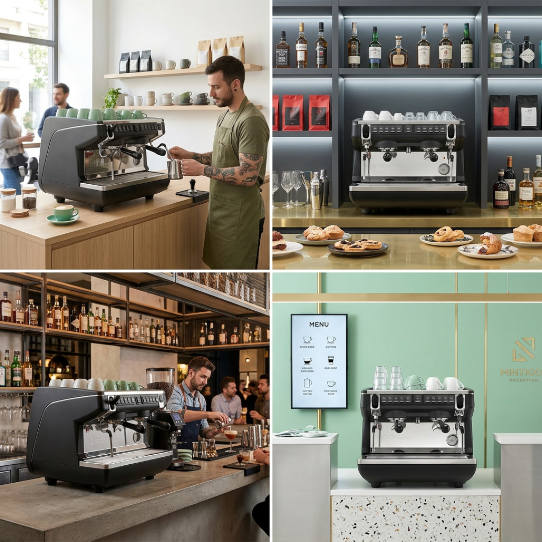 Espresso machines installed in different places